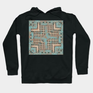 ALL SQUARE art deco repeating pattern and geometric design Hoodie